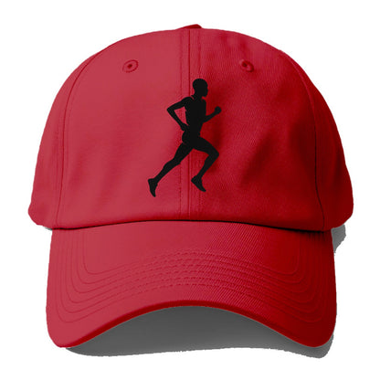 Kenyan distance runner stride - Baseball Cap - Red