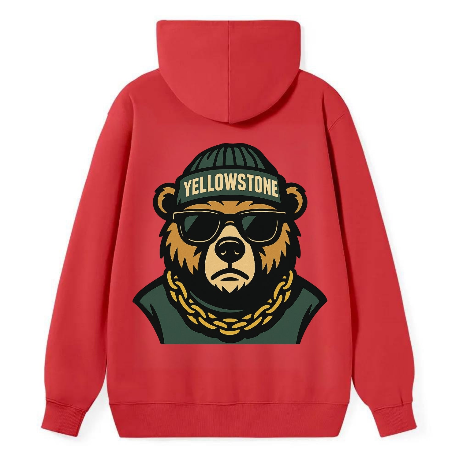 Yellowstone Bear - Classic Pullover Hoodie - Red