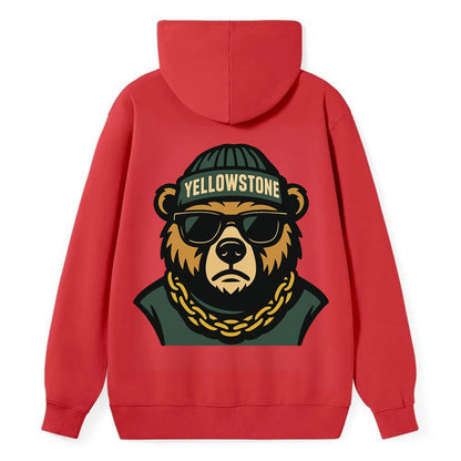 Yellowstone Bear - Classic Pullover Hoodie - Red