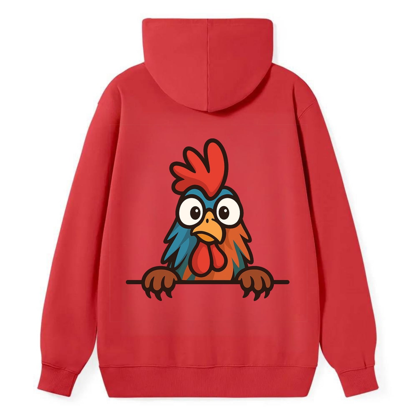 Rooster  - Classic Pullover Hoodie - Red