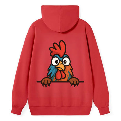 Rooster  - Classic Pullover Hoodie - Red