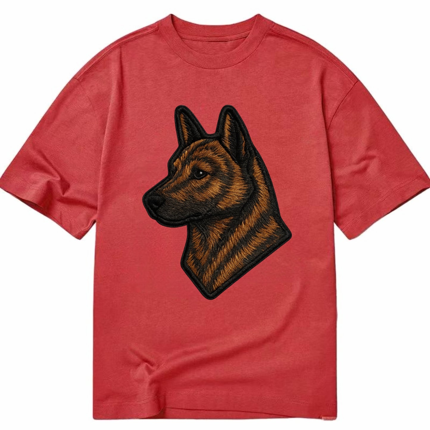 Kai Ken - Modern tiger dog logo with bol - Classic T-shirt - Red