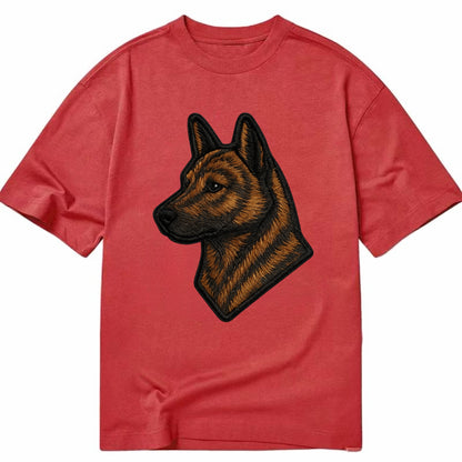 Kai Ken - Modern tiger dog logo with bol - Classic T-shirt - Red