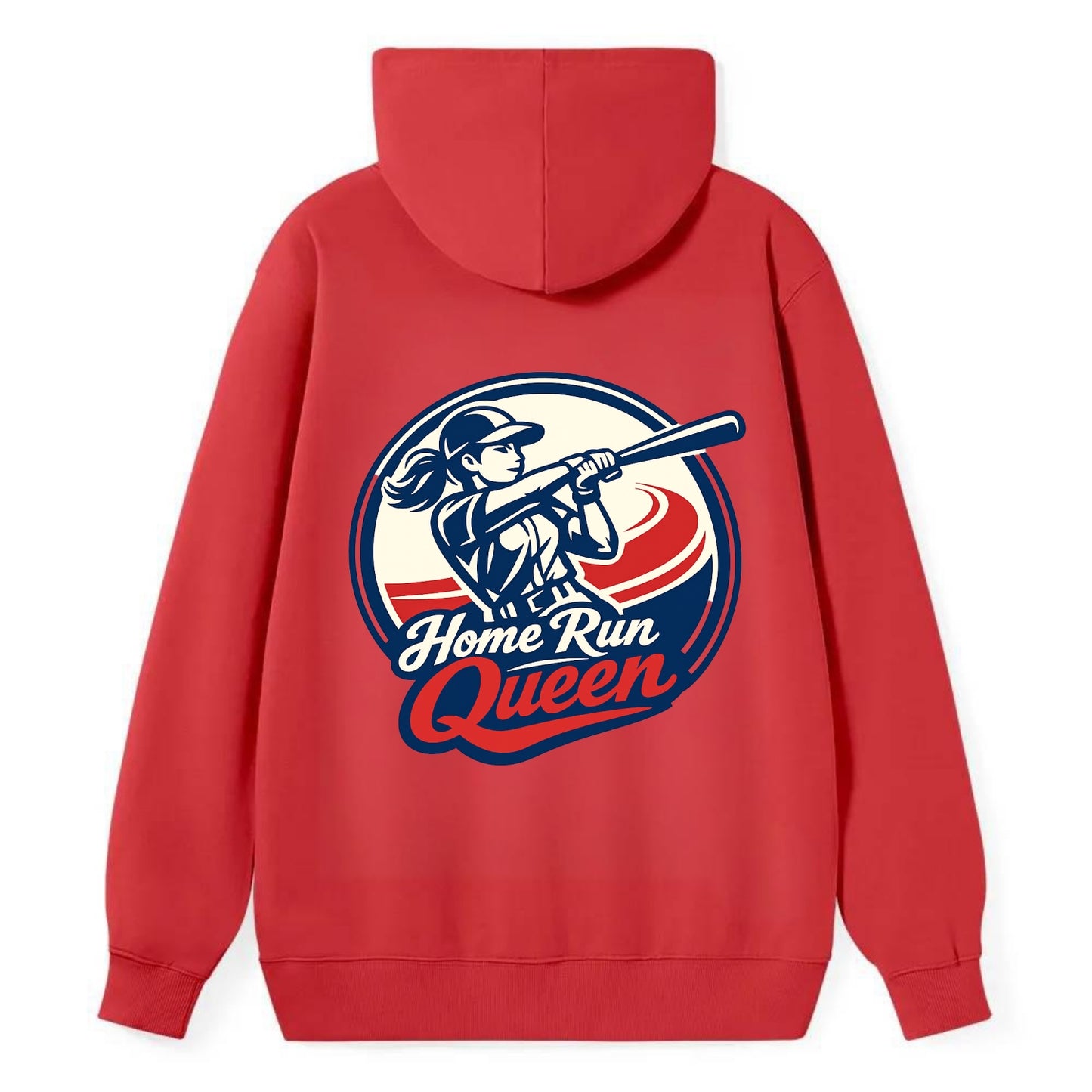 Feminine Power at Bat - Classic Pullover Hoodie - Red