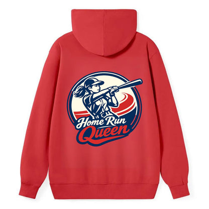 Feminine Power at Bat - Classic Pullover Hoodie - Red
