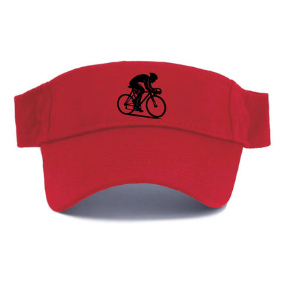 Sprint cyclist racing stance - Visor - Red