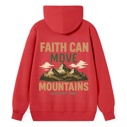 Matthew 17:20 Mountains - Classic Pullover Hoodie - Red