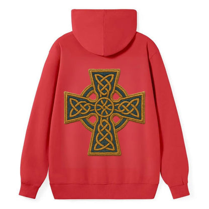 Book Of Kells Cross - Classic Pullover Hoodie - Red