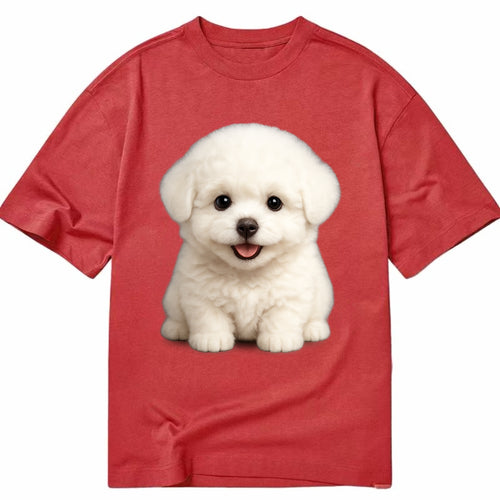 Baby Bichon Frise Puppy - white puffy cloud, dark eyes, happy expression, - Classic T-shirt