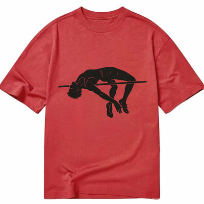 High jumper arching over bar - Classic T-shirt - Red