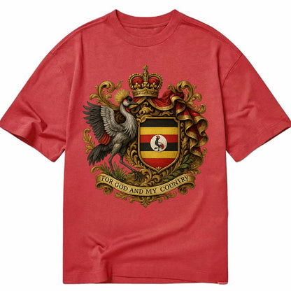 Uganda Crested Crane Emblem  - Classic T-shirt - Red