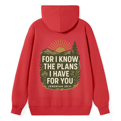 Jeremiah 29:11 Sunrise - Classic Pullover Hoodie - Red