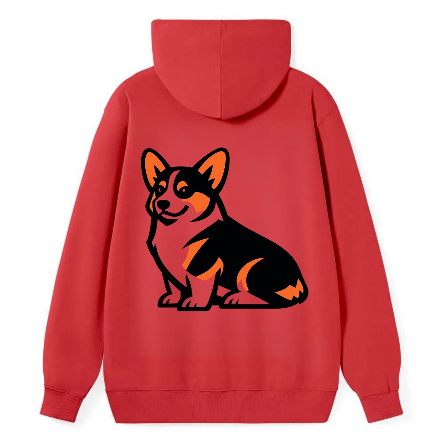 Tricolor Corgi Charm - Classic Pullover Hoodie - Red