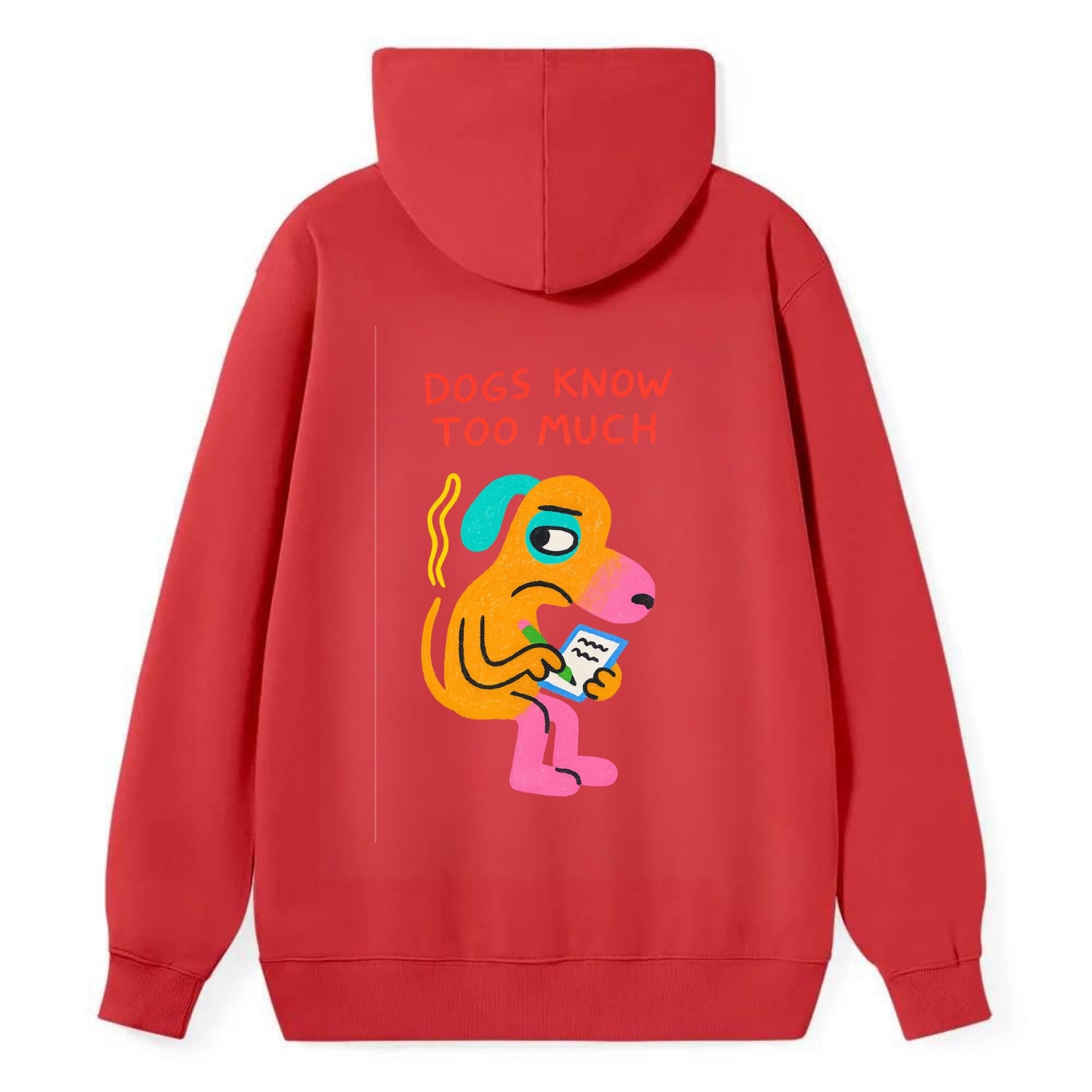 CATS OWN YOU | Cat on throne pointing down - Classic Pullover Hoodie - Red