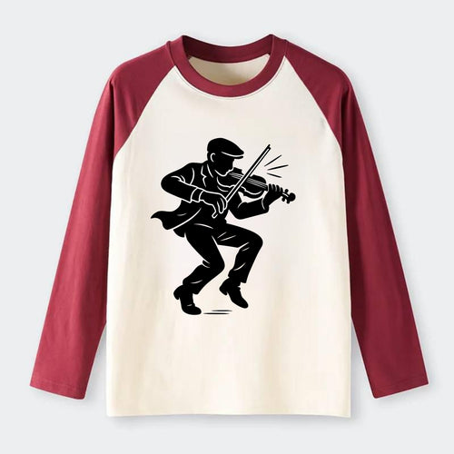 Irish folk musician traditional jig - Raglan Long Sleeve T-Shirt