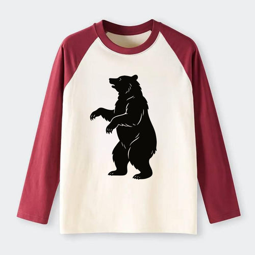 Bear standing on hind legs - Raglan Long Sleeve T-Shirt