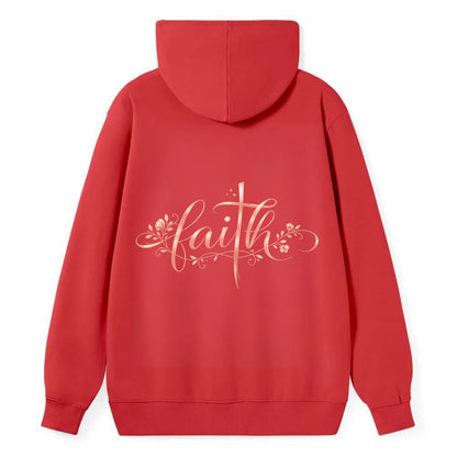 Faith - Classic Pullover Hoodie - Red