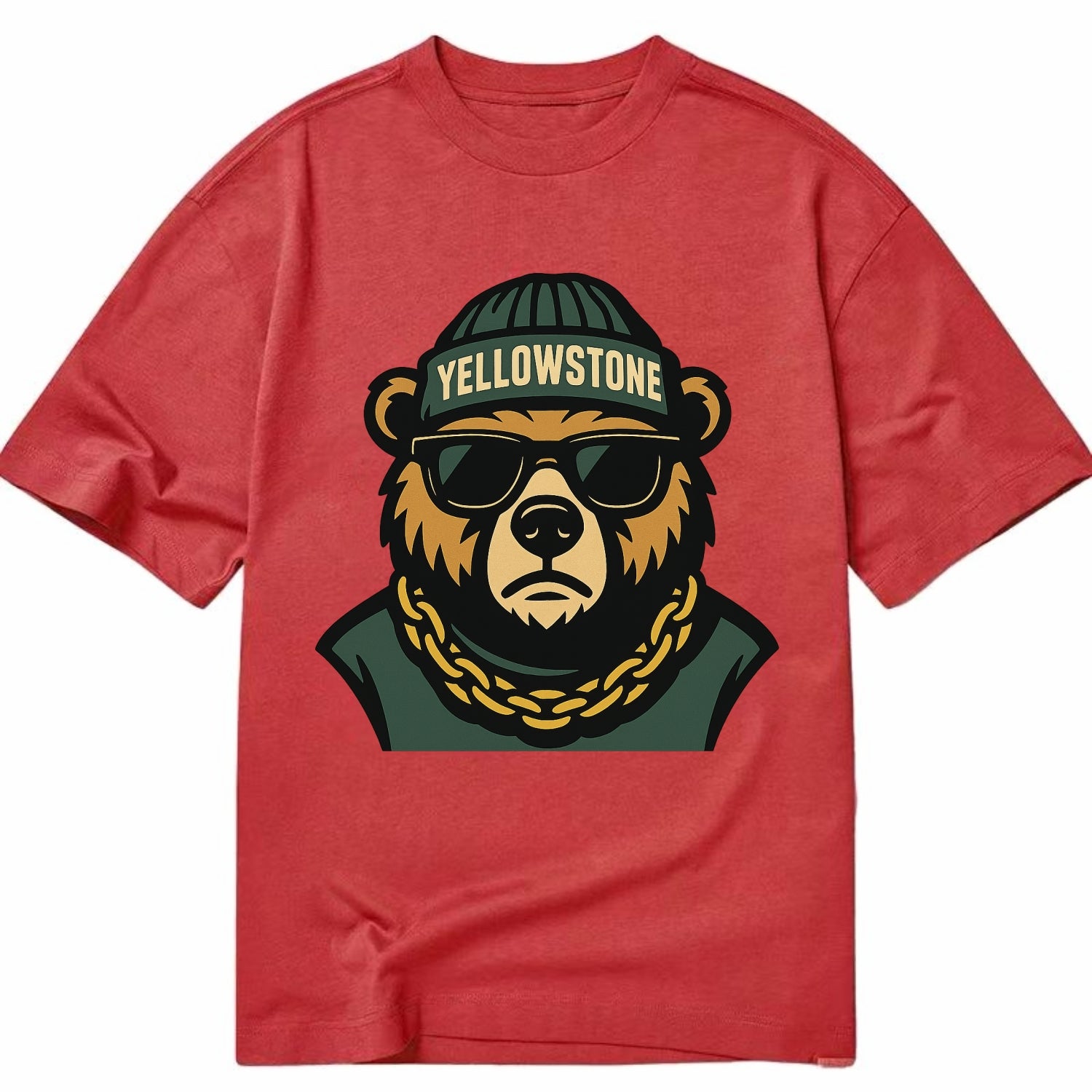 Yellowstone Bear - Classic T-shirt - Red