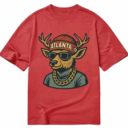 "deer" "atlanta" "atl" "red" "us South" - Classic T-shirt - Red