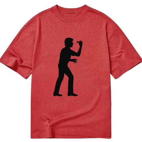 Darts player in throwing stance - Classic T-shirt