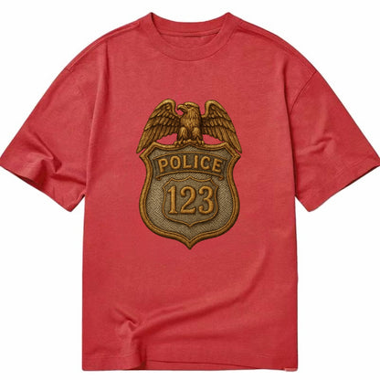 Police Badge  - Classic T-shirt - Red