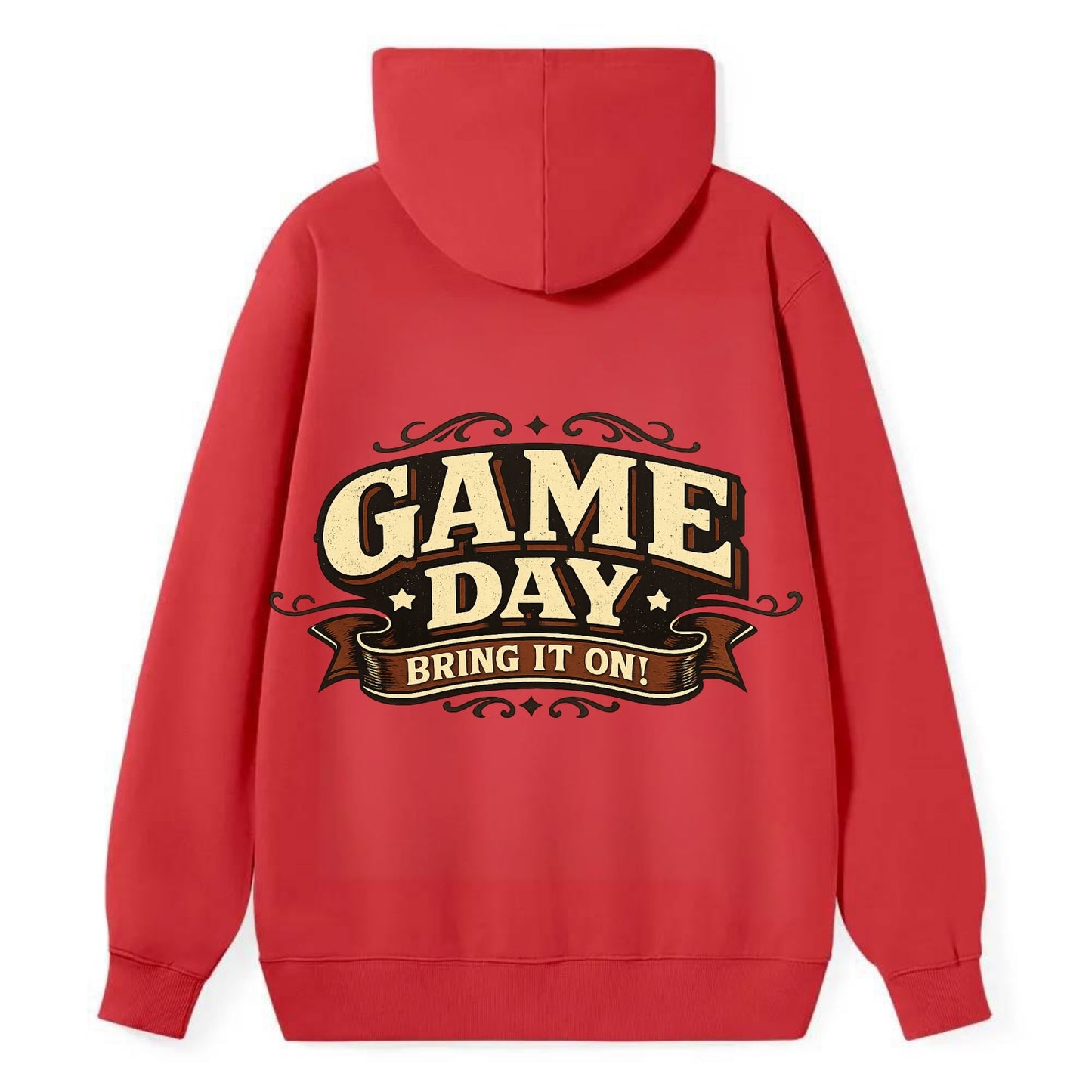 Bold typography design - "GAME DAY" - competition ready, bring it on - Classic Pullover Hoodie - Red