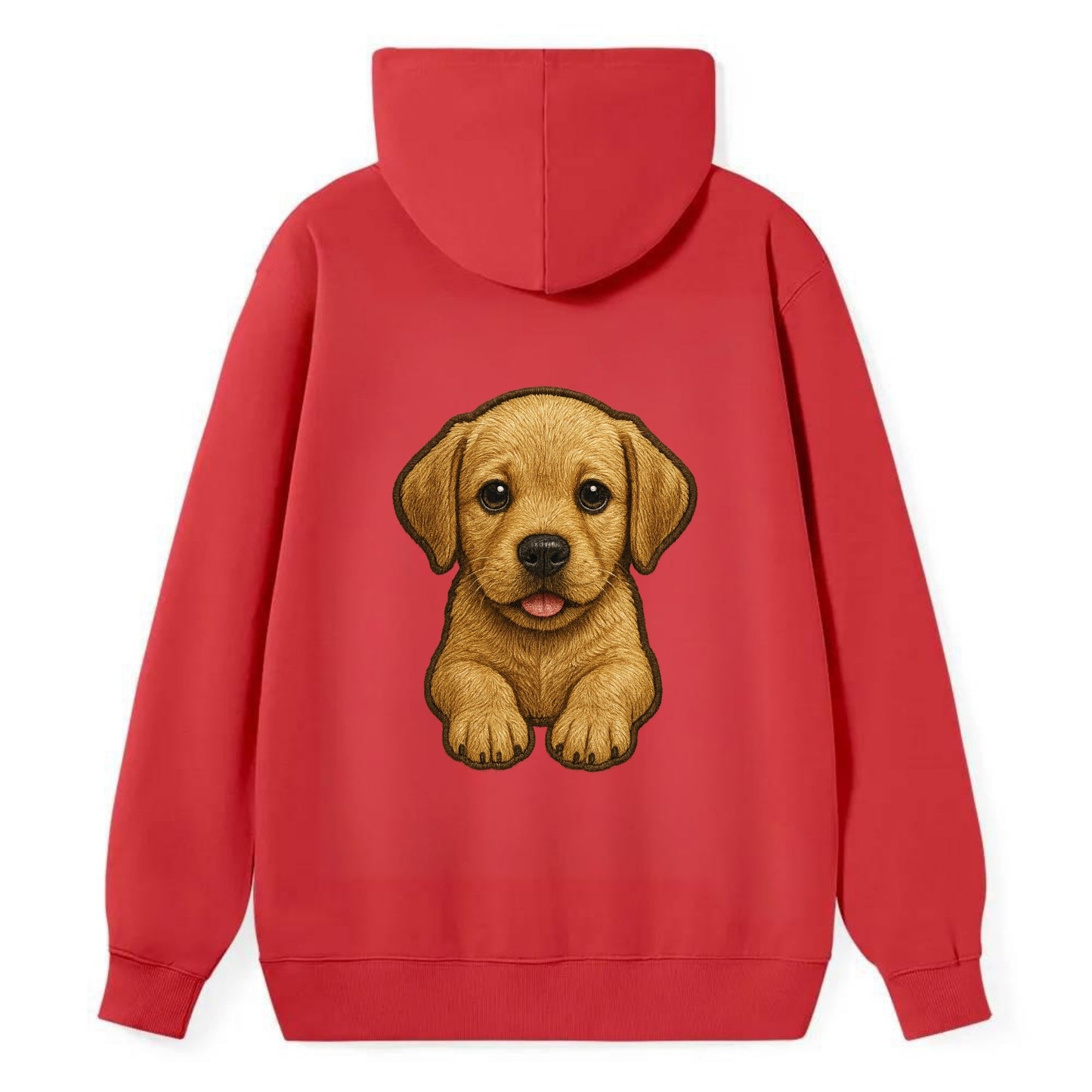 Baby Labrador Retriever Puppy - yellow/black/chocolate, soulful eyes, - Classic Pullover Hoodie - Red