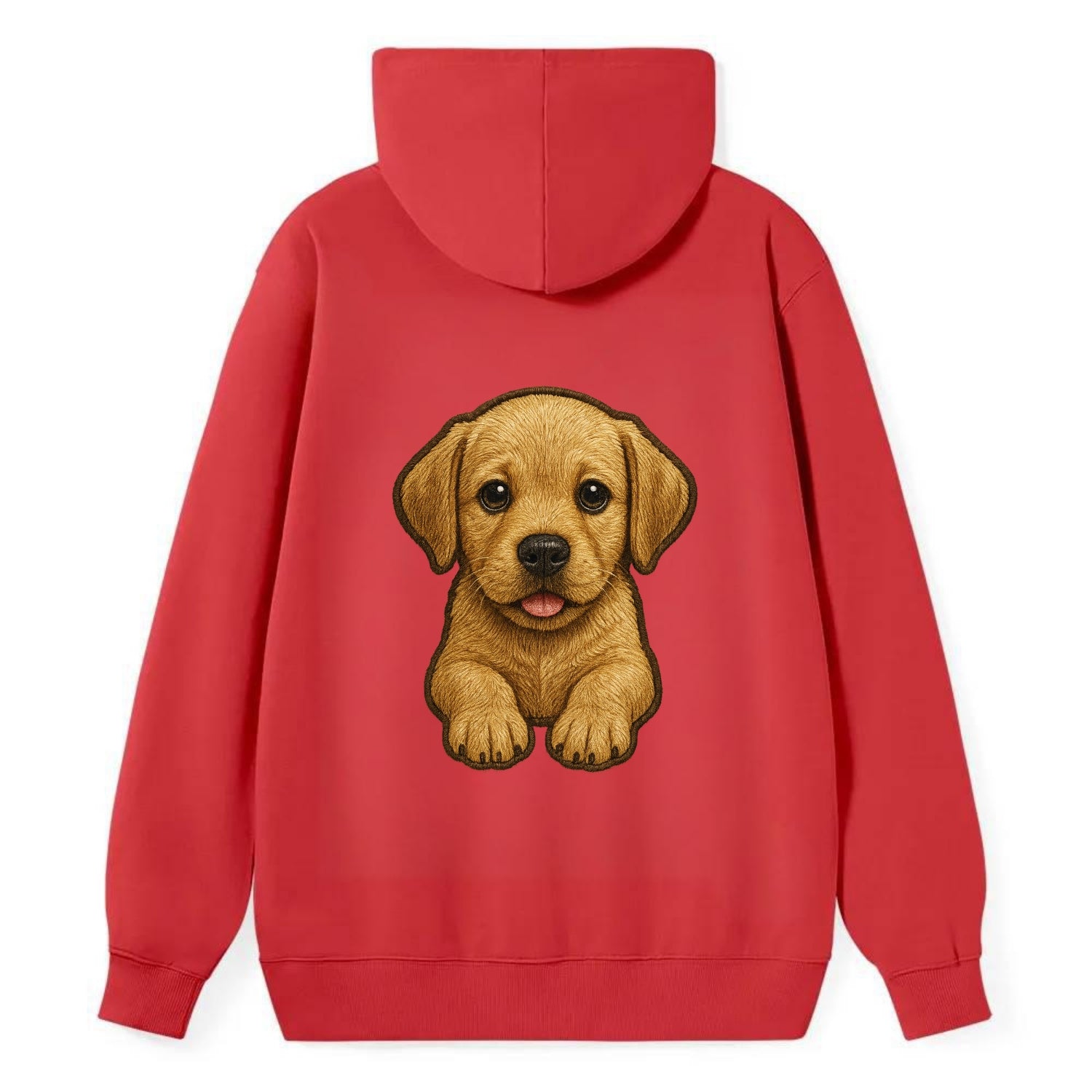 Baby Labrador Retriever Puppy - yellow/black/chocolate, soulful eyes, - Classic Pullover Hoodie - Red