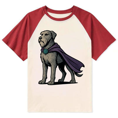 Irish Wolfhound Mystic Hero  - Contrast Contrast Raglan T-shirt - Red
