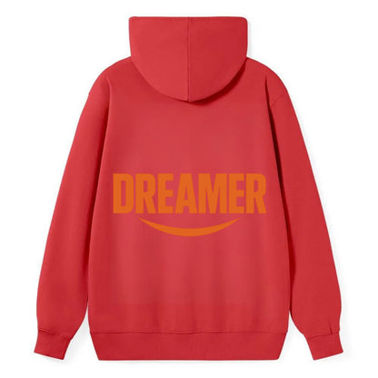 Bold typography design - "DREAMER" - imagination, seeing possibilities - Classic Pullover Hoodie - Red