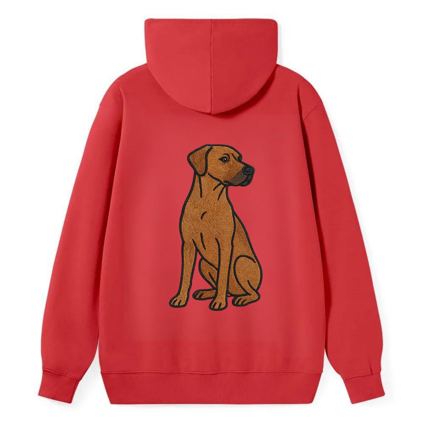 Rhodesian Ridgeback - Red wheaten embroidered pose - Classic Pullover Hoodie - Red
