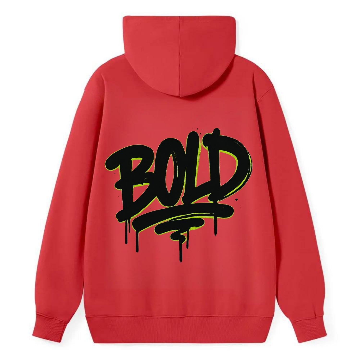 Bold typography design - "BOLD" - courageous, standing out - Classic Pullover Hoodie - Red