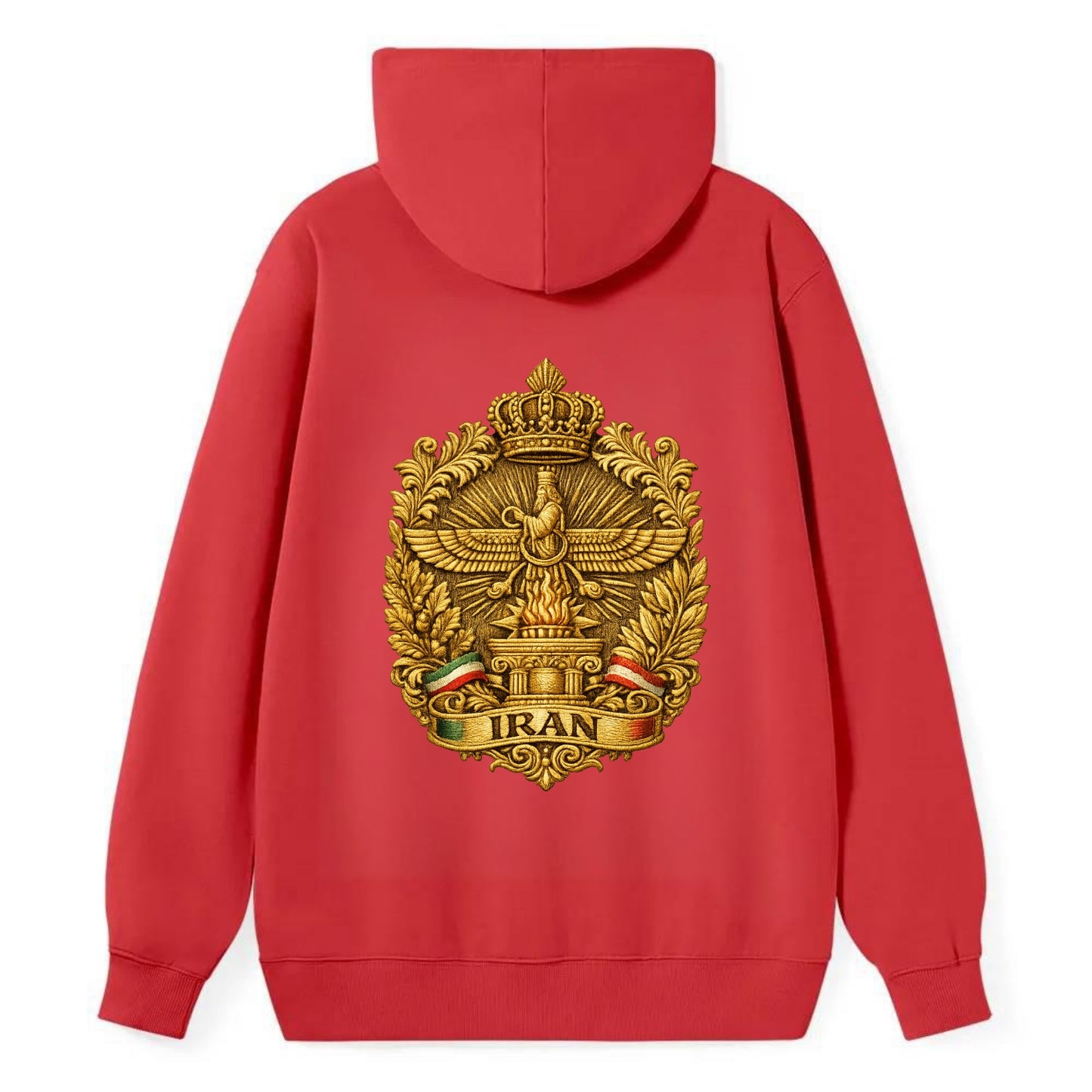 Iran Fire Temple Emblem - Classic Pullover Hoodie - Red