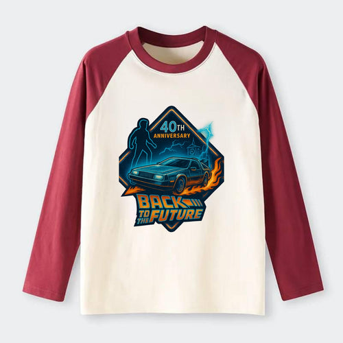 Back To The Future 40th Anniversary 2 - Raglan Long Sleeve T-Shirt