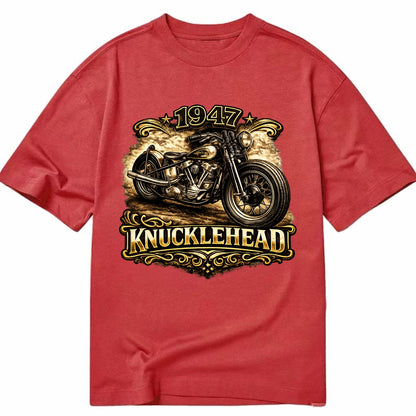 1947 Knucklehead Bobber - Classic T-shirt - Red
