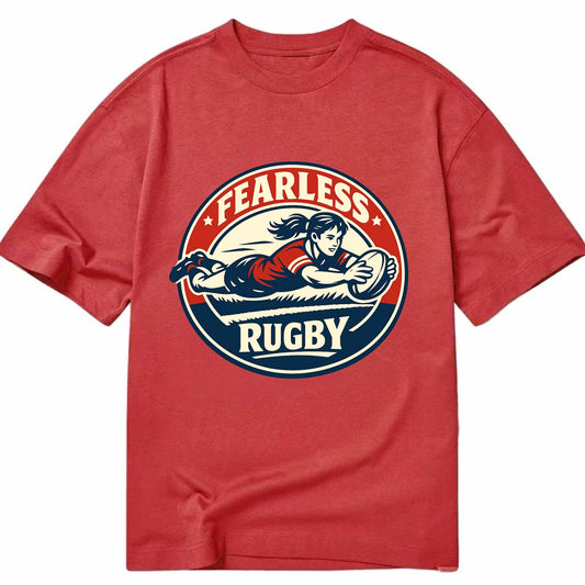 Fearless Try Scorer Emblem - Classic T-shirt - Red