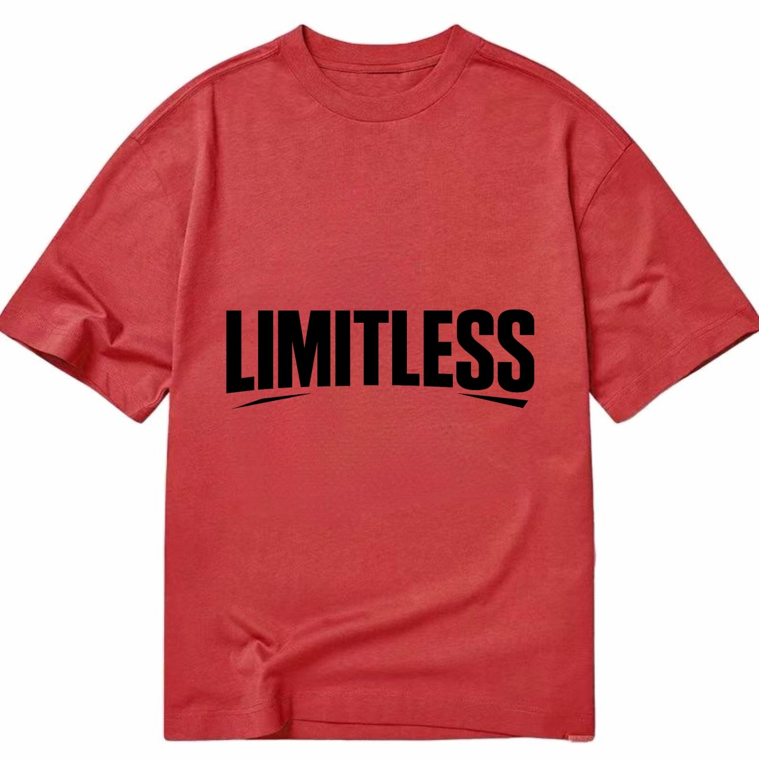 Bold typography design - "LIMITLESS" - no boundaries, infinite potential - Classic T-shirt - Red