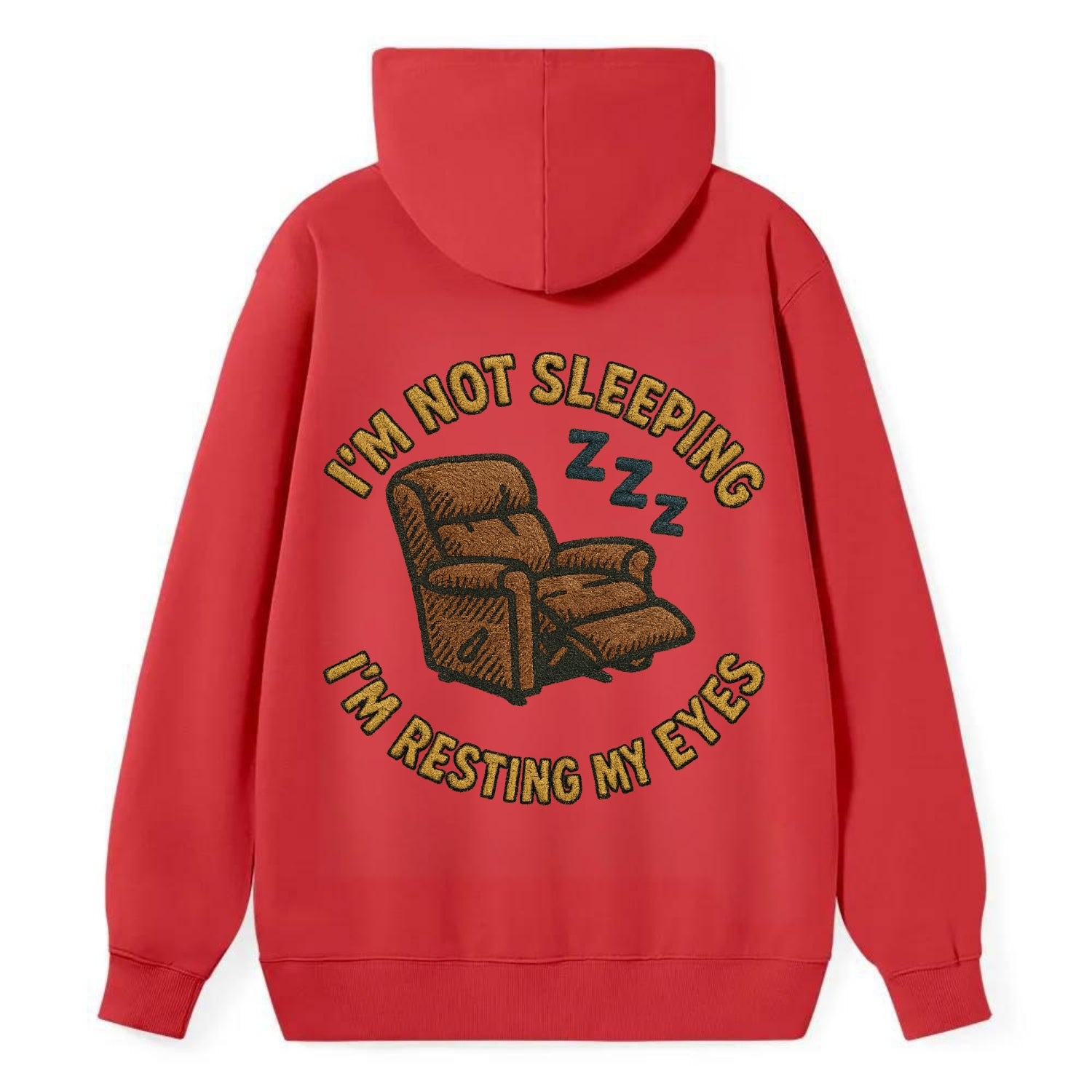I'm Not Sleeping I'm Resting My Eyes  - Classic Pullover Hoodie - Red