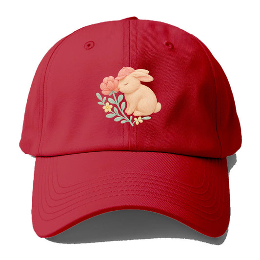 Peach Bunny - Baseball Cap - Red