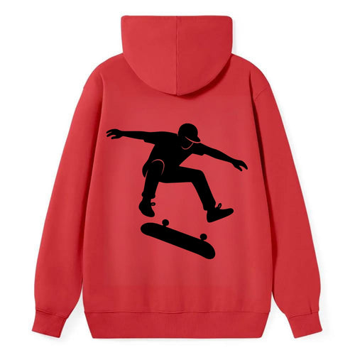 Skateboarder doing kickflip trick - Classic Pullover Hoodie