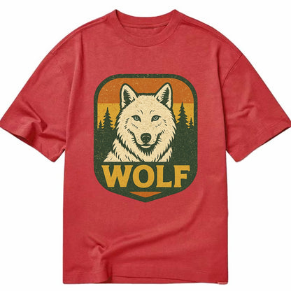 Arctic White Wolf  - Classic T-shirt - Red