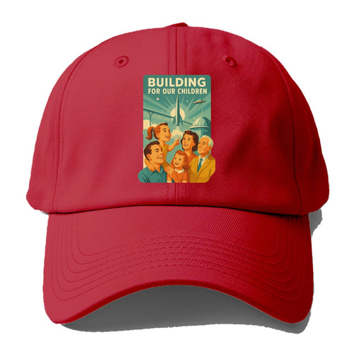 Multiple generations celebrating progress together - Building for Our Children - - Baseball Cap