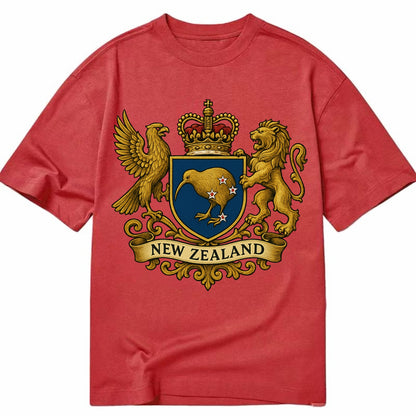 New Zealand Heritage Badge  - Classic T-shirt - Red