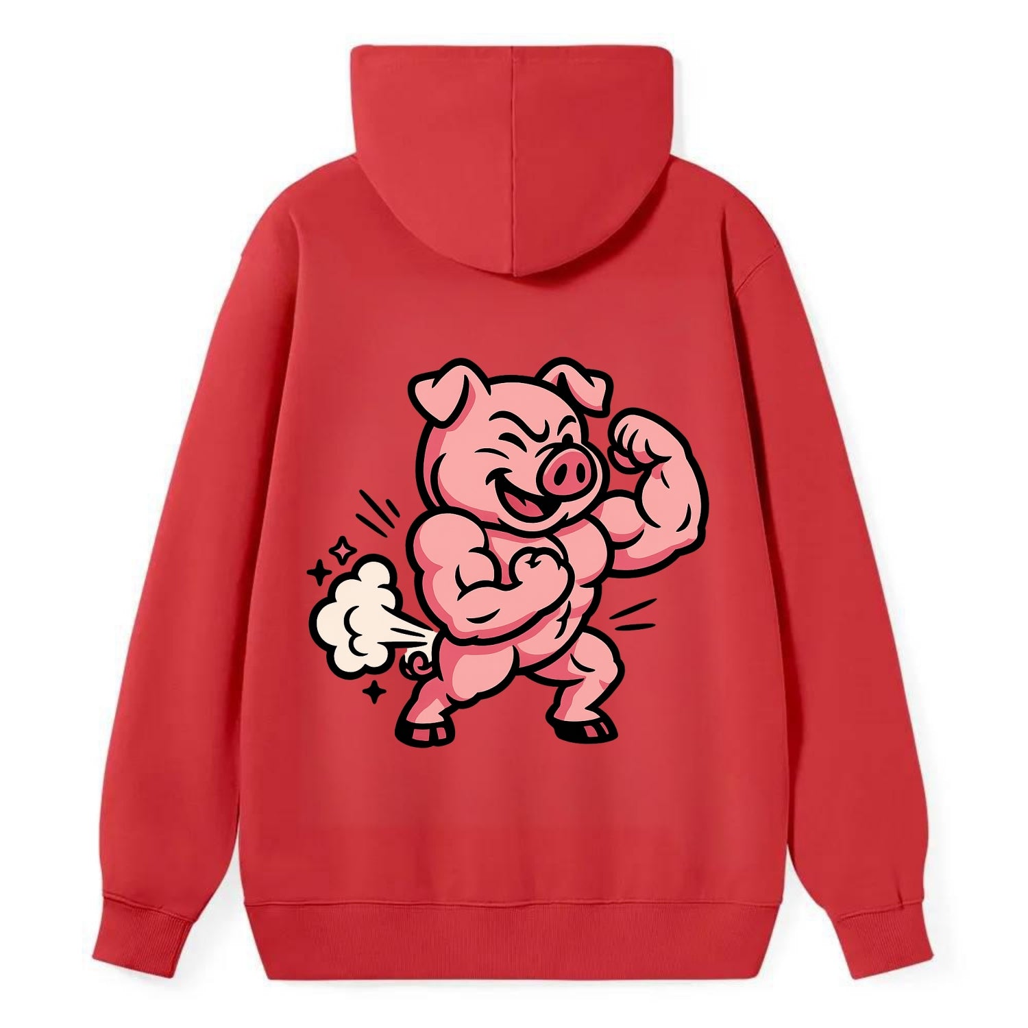 Strong Pig - Classic Pullover Hoodie - Red