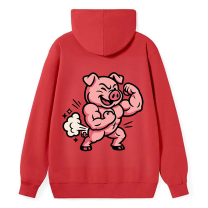 Strong Pig - Classic Pullover Hoodie - Red