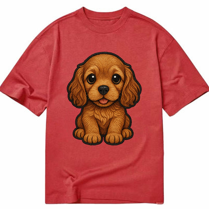 Baby Cocker Spaniel Puppy - long wavy ears, soulful eyes, silky coat, - Classic T-shirt - Red