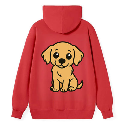 Golden Retriever - Head tilt curious pose - Classic Pullover Hoodie - Red