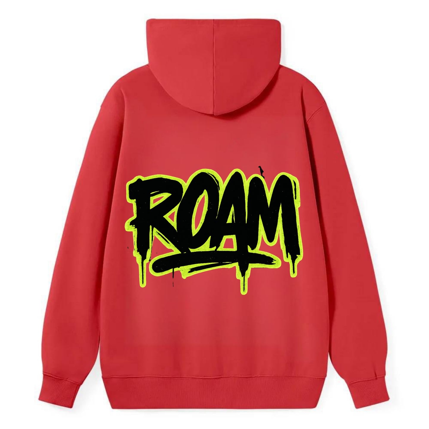 Bold typography design - "ROAM" - wander freely, no destination needed - Classic Pullover Hoodie - Red