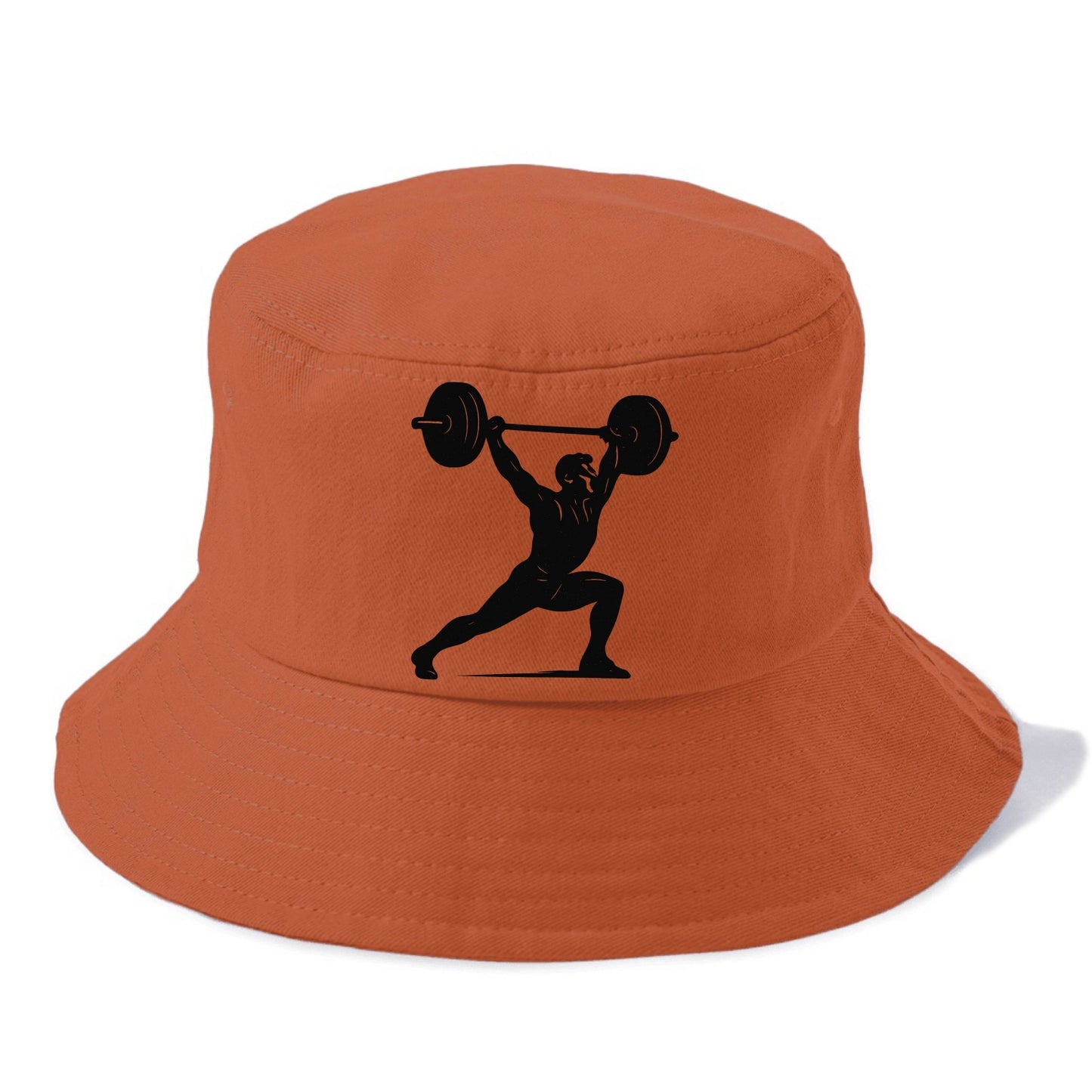 Weightlifter doing overhead snatch - Bucket Hat - Red