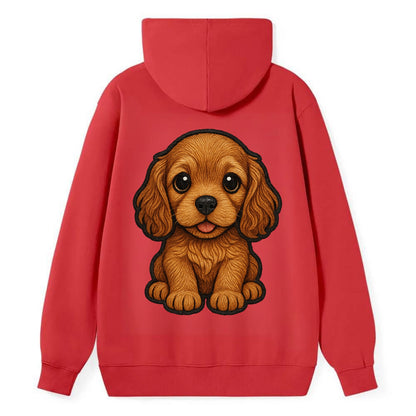 Baby Cocker Spaniel Puppy - long wavy ears, soulful eyes, silky coat, - Classic Pullover Hoodie - Red
